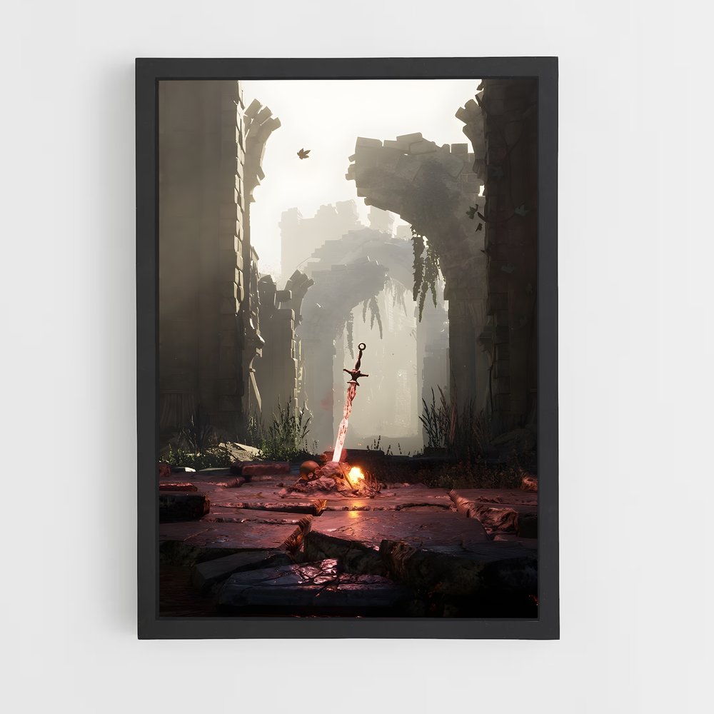 Poster La Gardienne des Ruines – affiche Dark souls (vue 2)